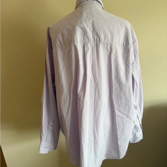 GAP NWT the Big shirt 100% cotton Lavender collar Button-Down Shirt sz L - Picture 3 of 5